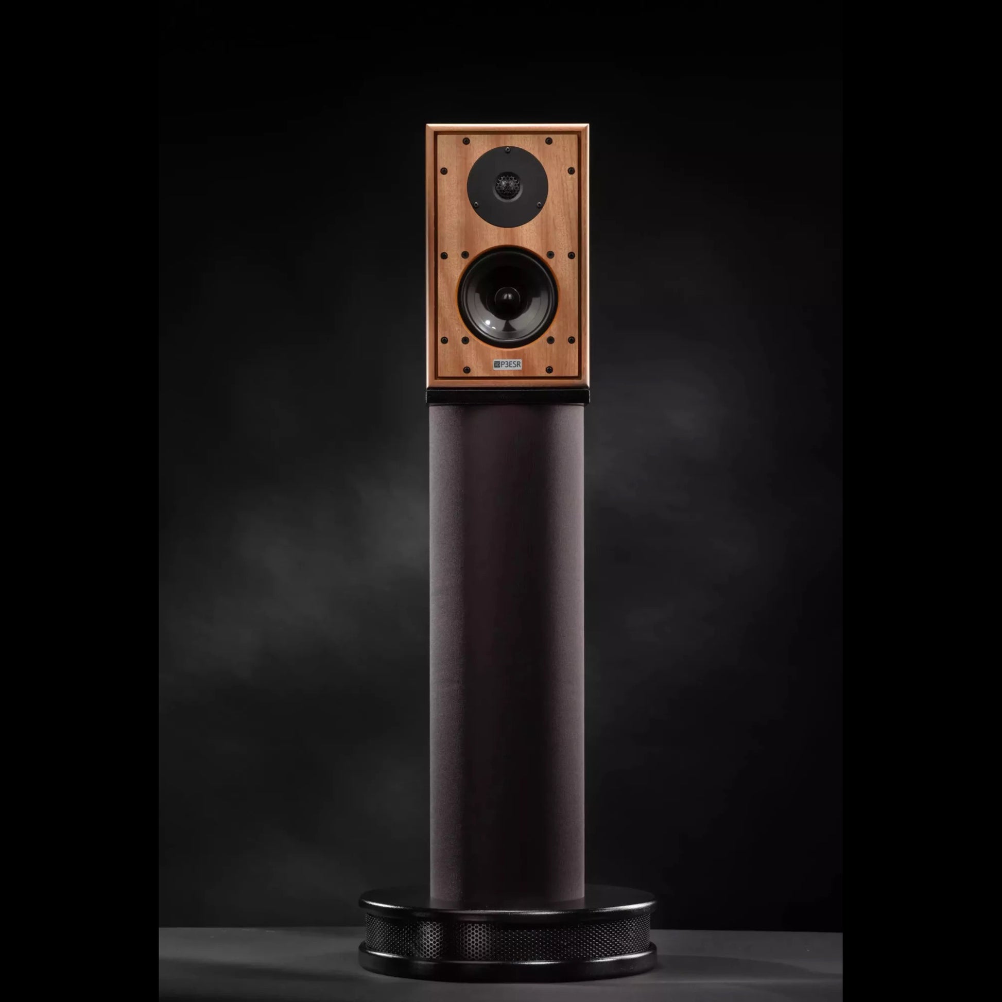Harbeth Nelson Powered Subwoofer & Speaker Stand - Shown with Optional Harbeth P3ESR XD Speakers