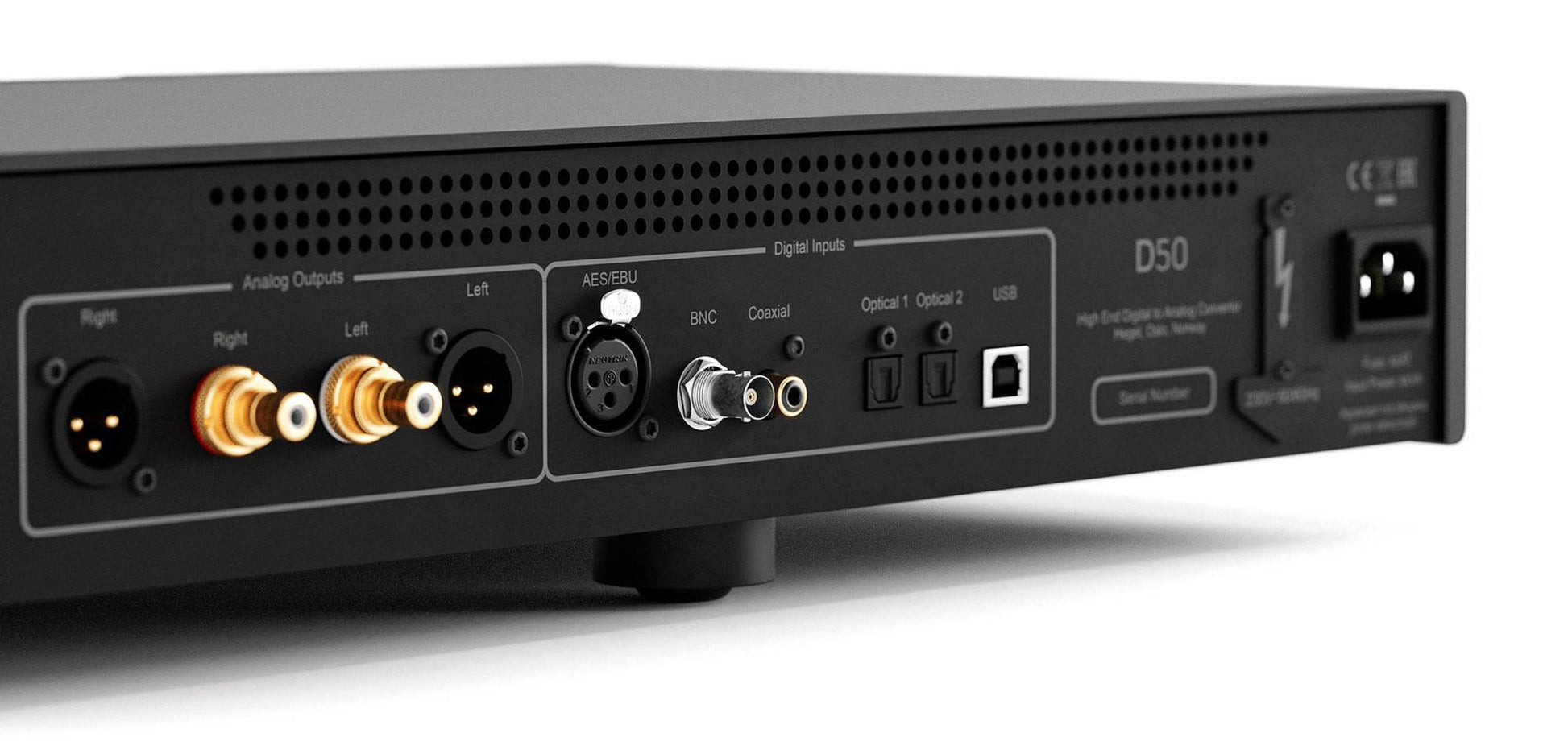 Hegel D50 Reference DAC - Close Up of Rear Panel