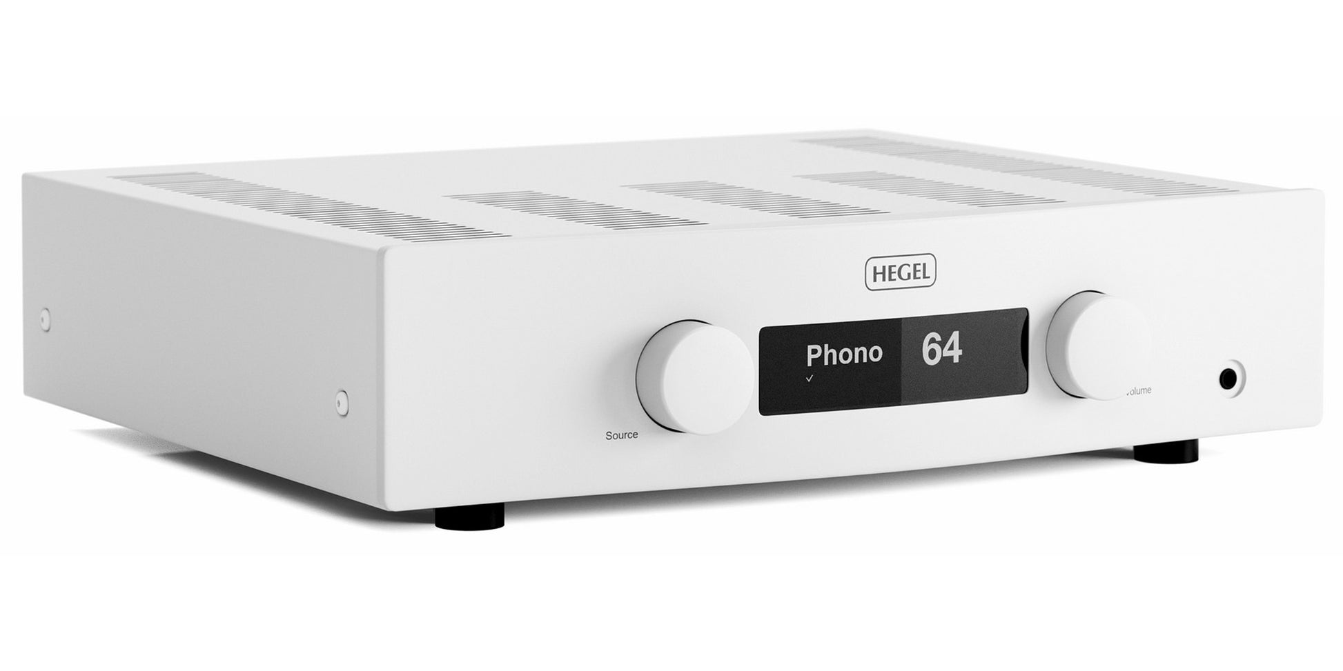 White Hegel H190v Streaming Amplifier on white background