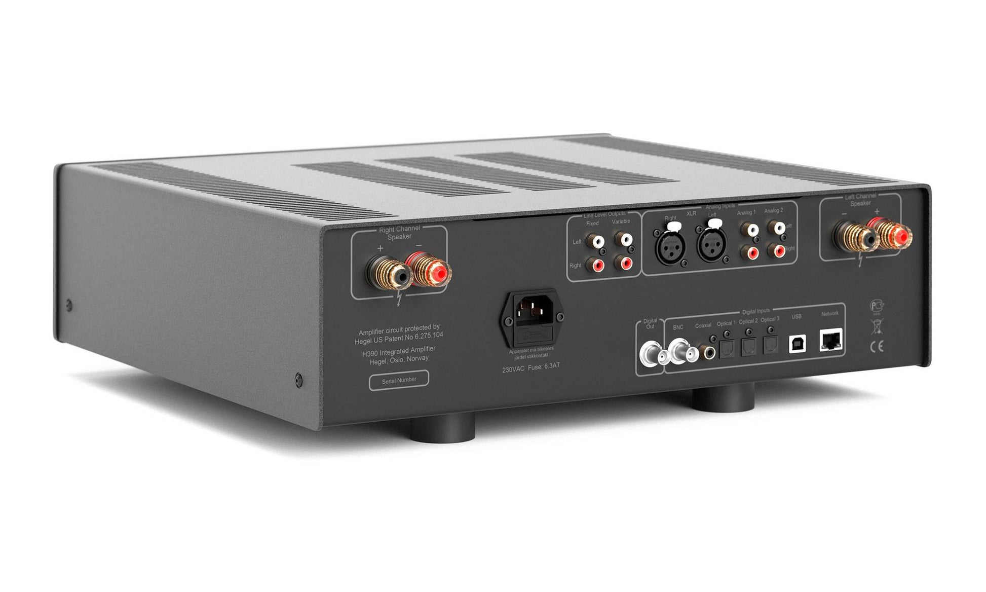 Hegel H390 Streaming Amplifier - RCA & XLR Analogue Inputs