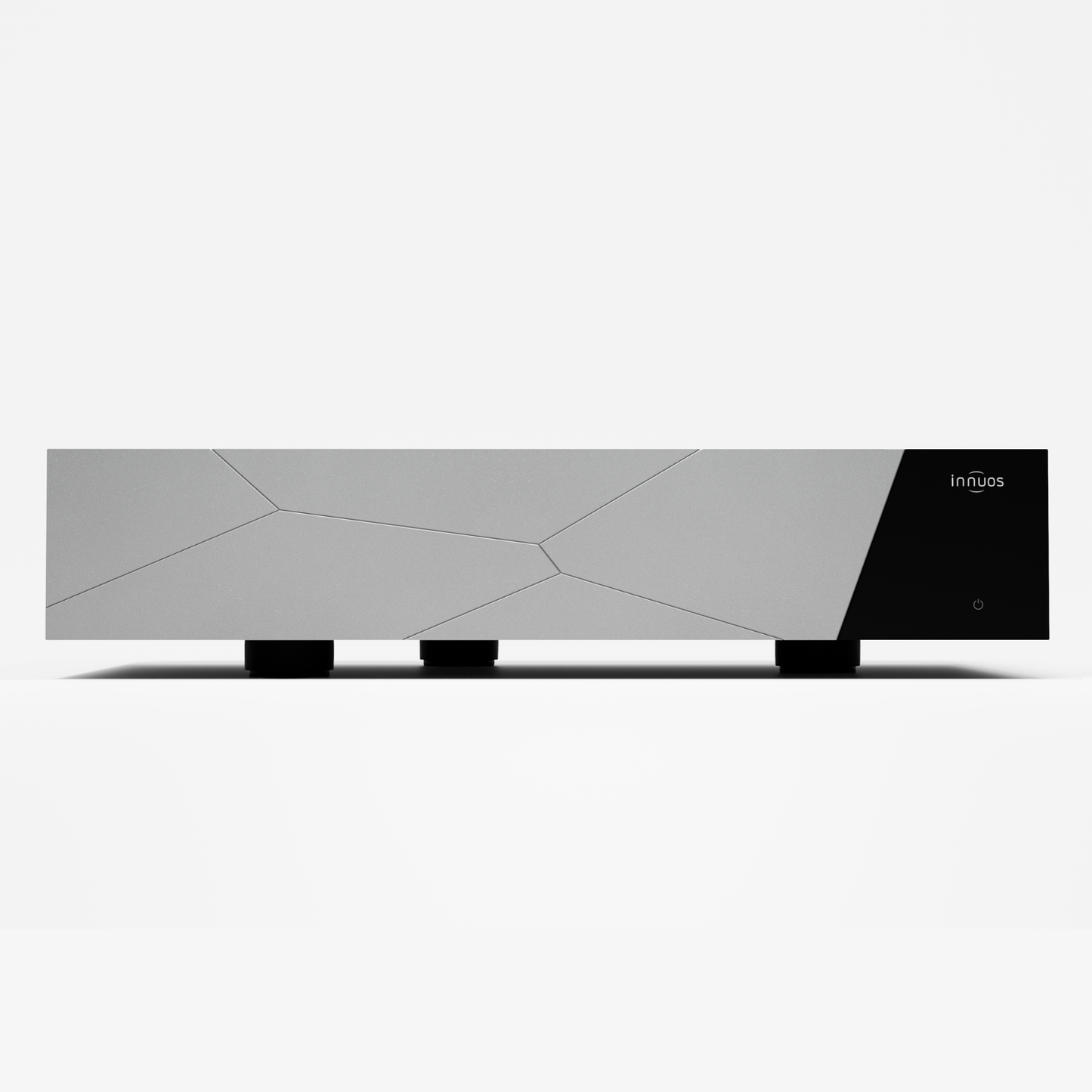 Front view of Innuos STREAM3 Music Streamer/Server in silver