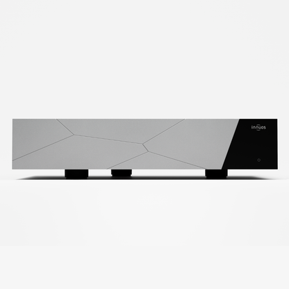 Front view of Innuos STREAM3 Music Streamer/Server in silver