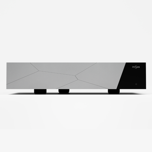 Front view of Innuos STREAM3 Music Streamer/Server in silver