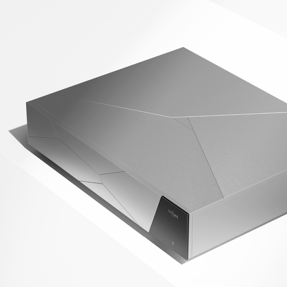 Top angle of Innuos STREAM3 Music Streamer/Server in silver
