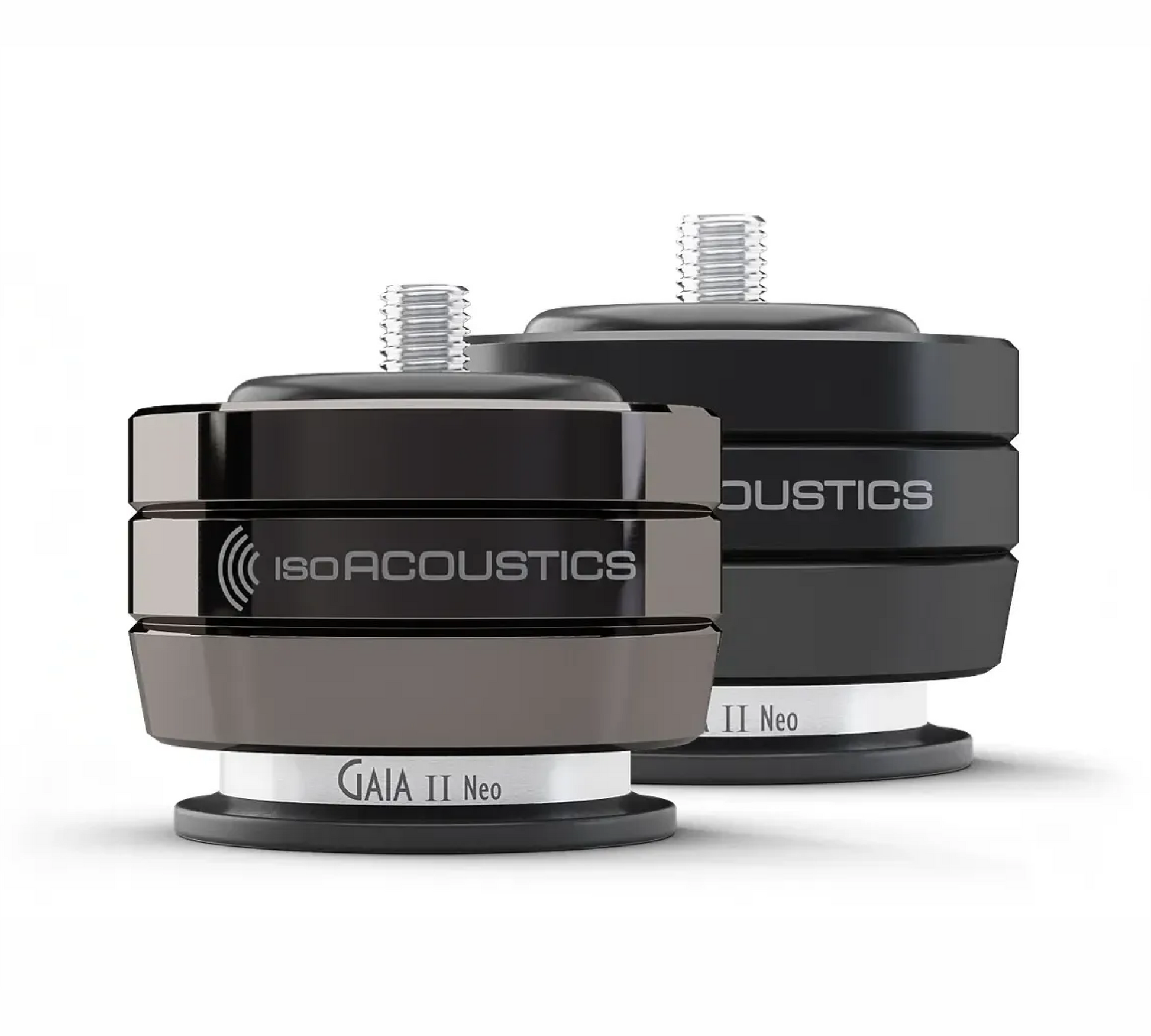 IsoAcoustics Gaia II Neo Speaker Isolation Feet - in black and chrome