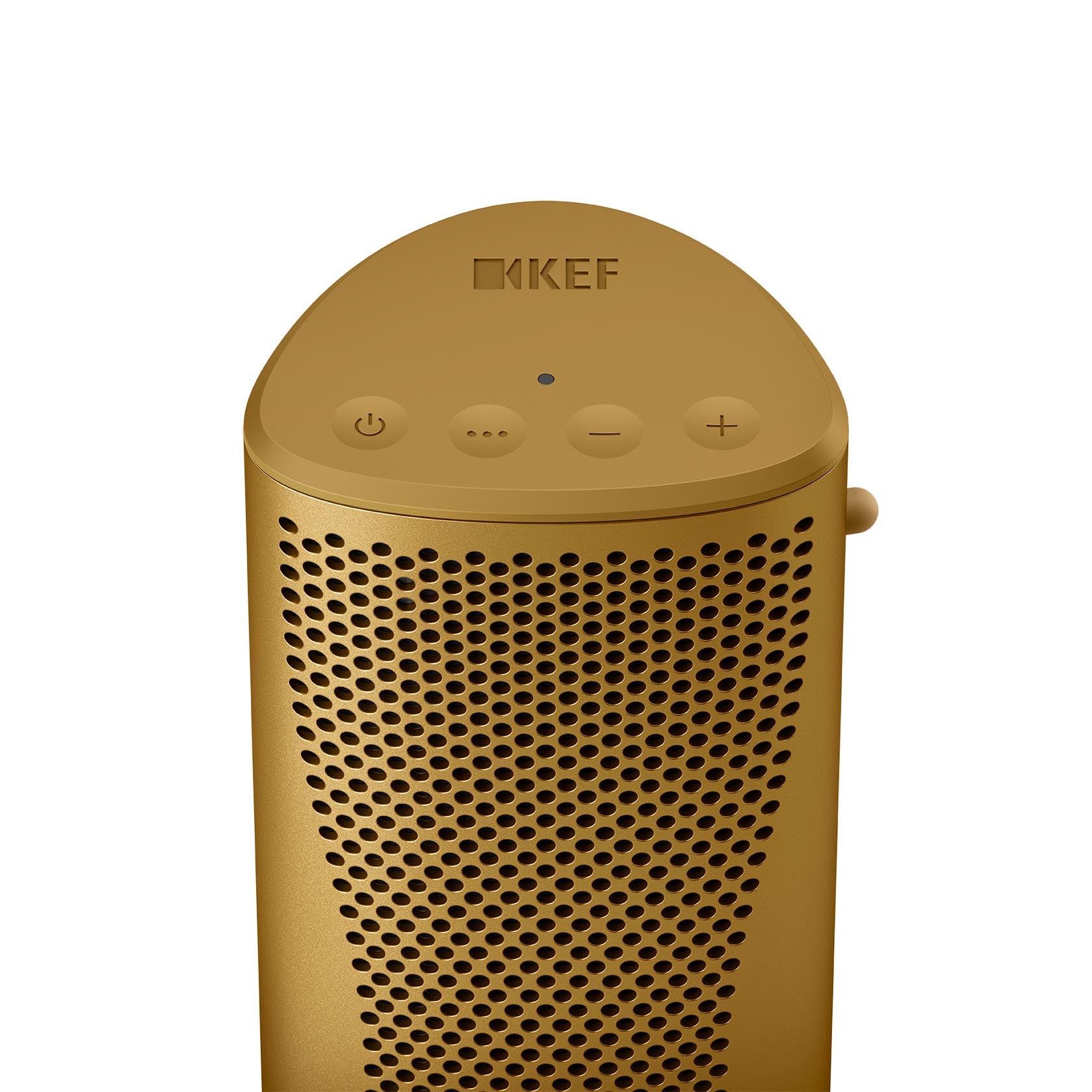 Top of Kef Muo Bluetooth Speaker in Amber Haze