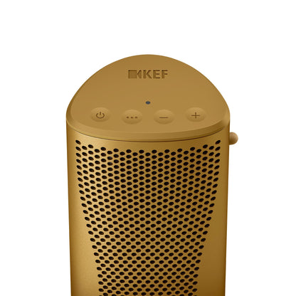 Top of Kef Muo Bluetooth Speaker in Amber Haze