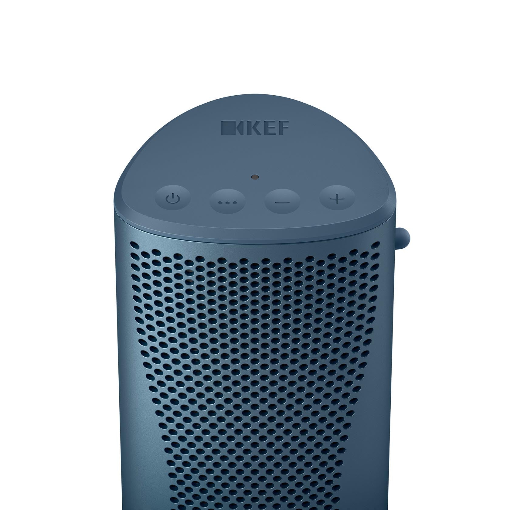 Top of Kef Muo Bluetooth Speaker in Aura Blue
