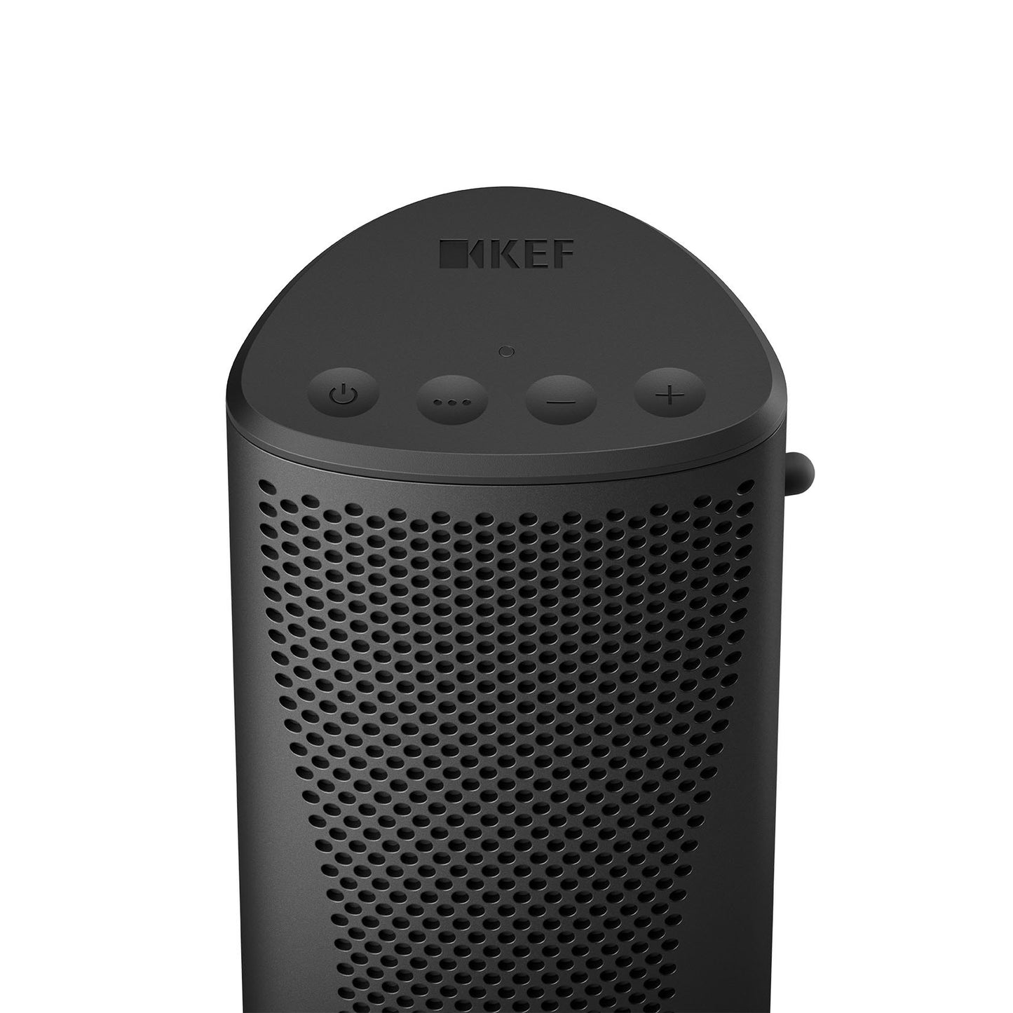 Top of Kef Muo Bluetooth Speaker in Midnight Black