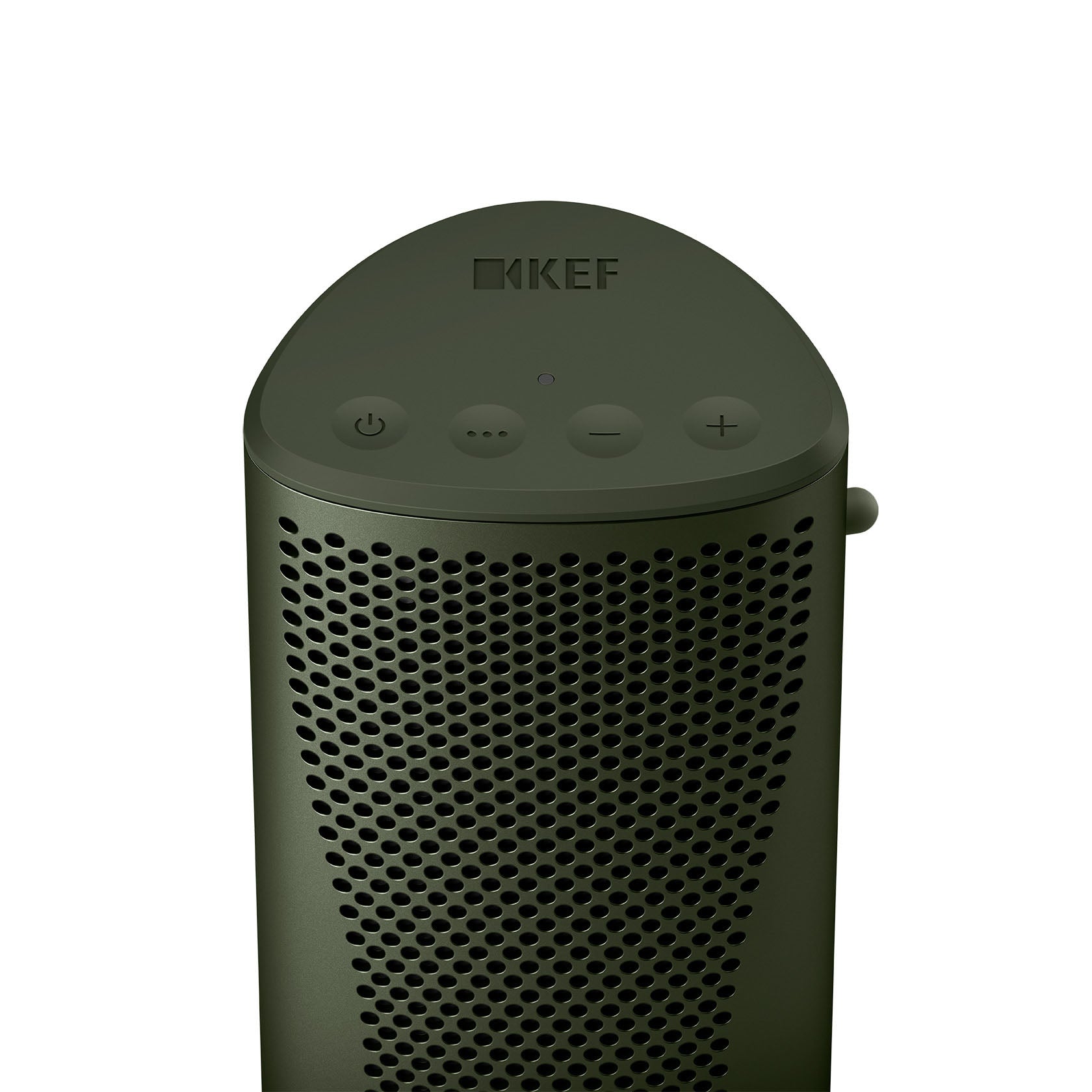 Top of Kef Muo Bluetooth Speaker in Moss Green