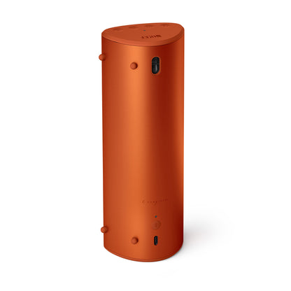 Back of  Kef Muo Bluetooth Speaker in Orange Moon