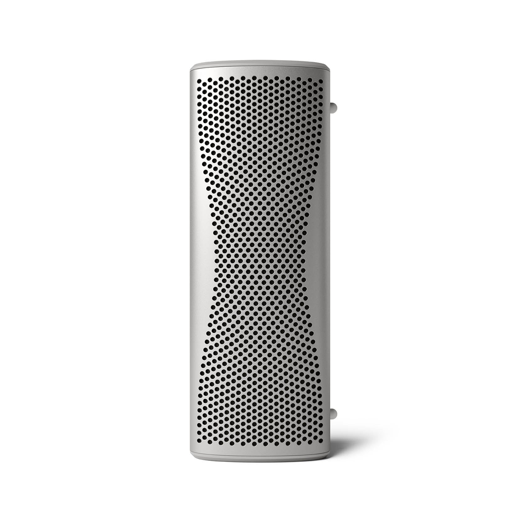 Front of Kef Muo Bluetooth Speaker in Silver Dusk