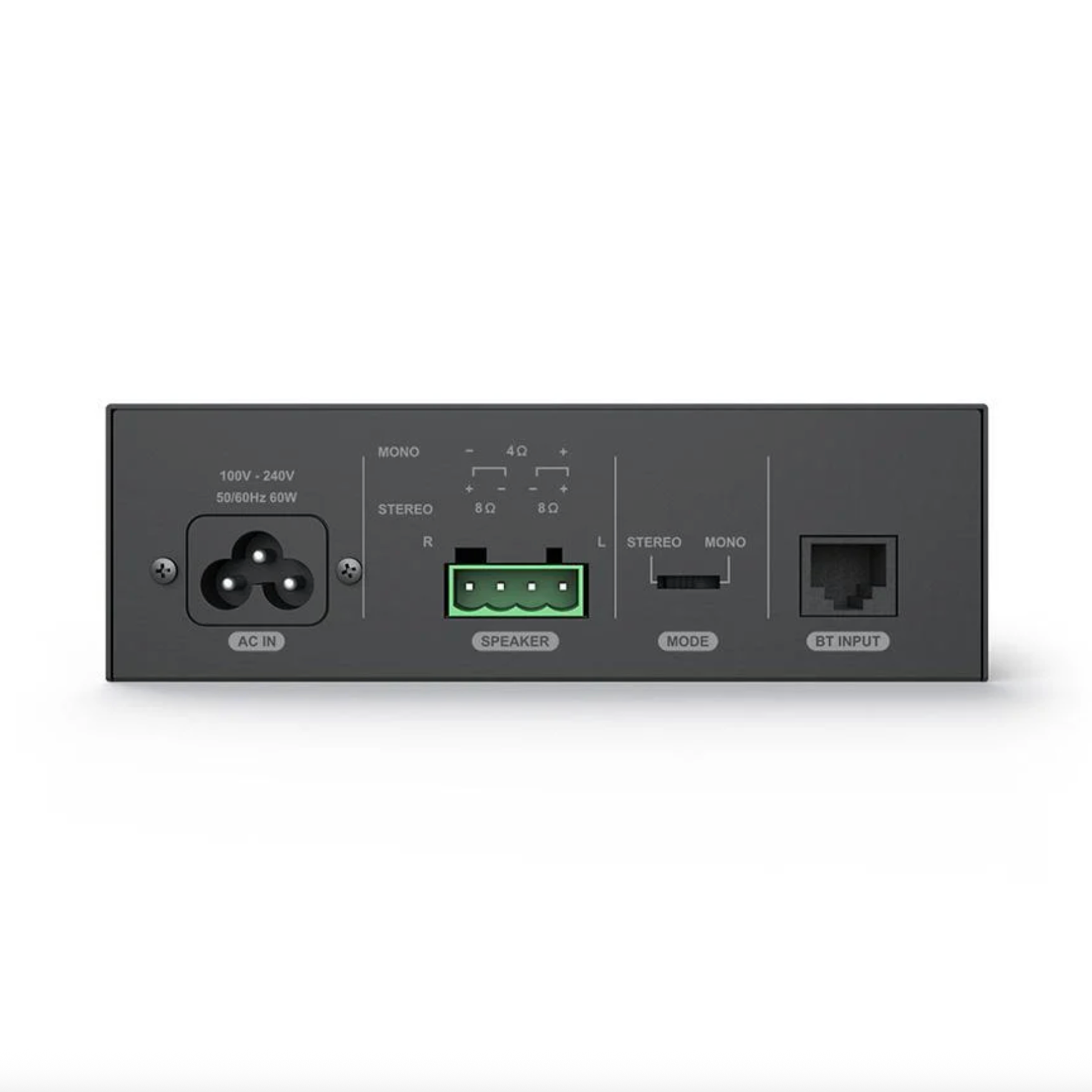 KEF BTS30 Bluetooth Keypad and Compact Amplifier System on a white background