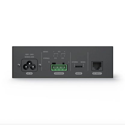 KEF BTS30 Bluetooth Keypad and Compact Amplifier System on a white background