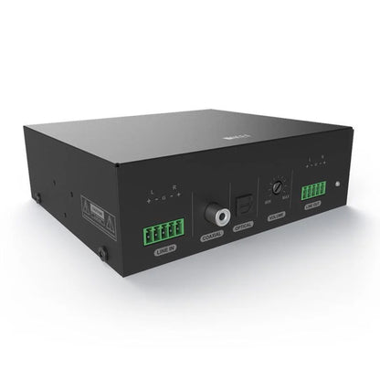 KEF BTS30 Bluetooth Keypad and Compact Amplifier System on a white background