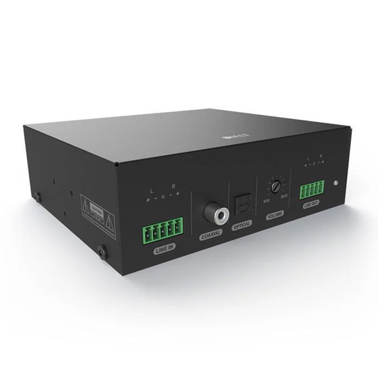 KEF BTS30 Bluetooth Keypad and Compact Amplifier System on a white background