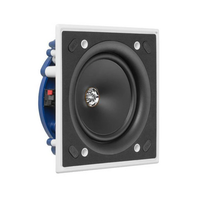 Angle view of KEF Ci130.2CS In-Wall Speaker with no grille