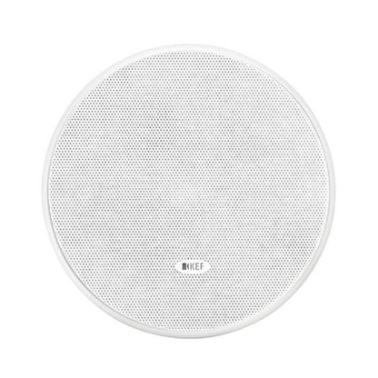 Front of KEF Ci130ER In-Ceiling Speaker with white grille