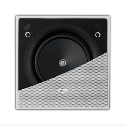 KEF Ci160.2CL In-Wall Speaker showing half the grille