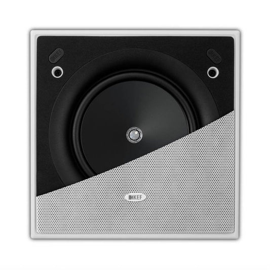 KEF Ci160.2CS In-Wall Speaker showing half a grille