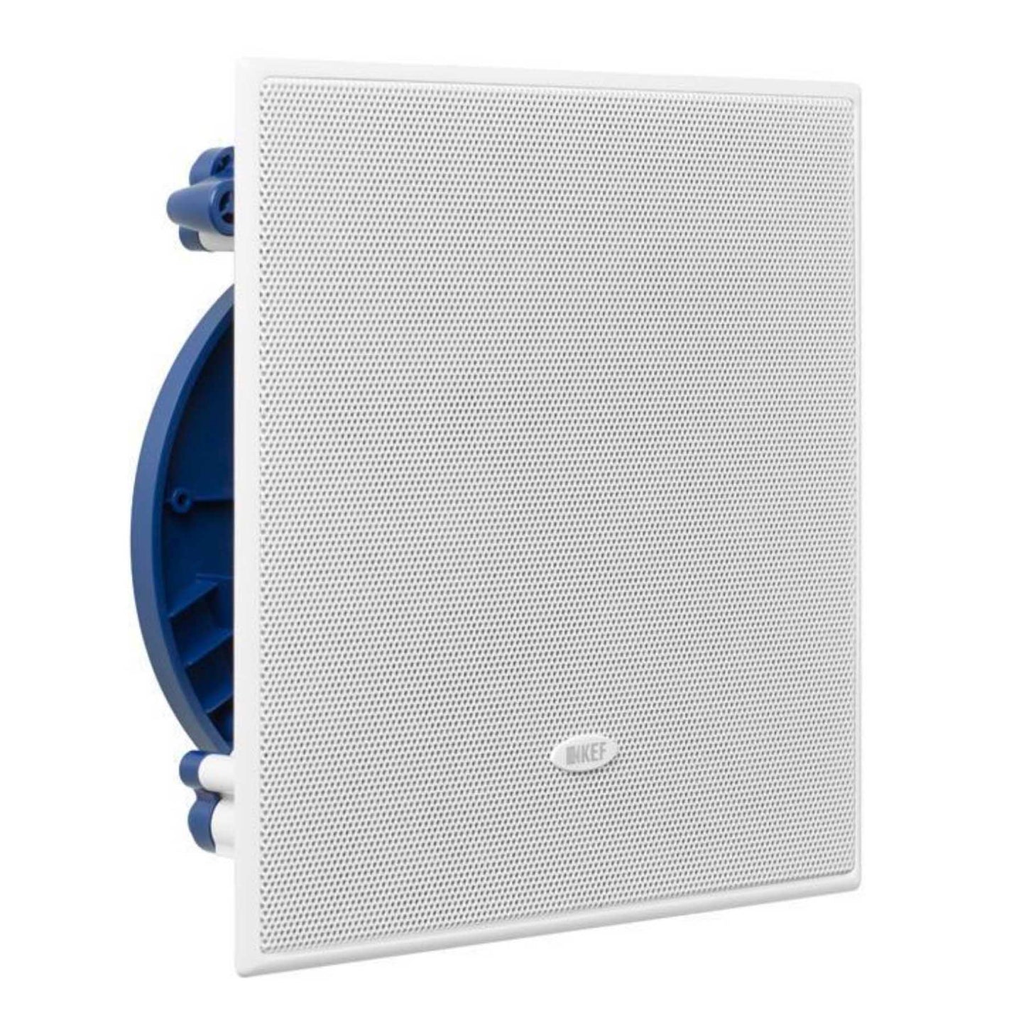 Angle view of KEF Ci160.2CS In-Wall Speaker with grille