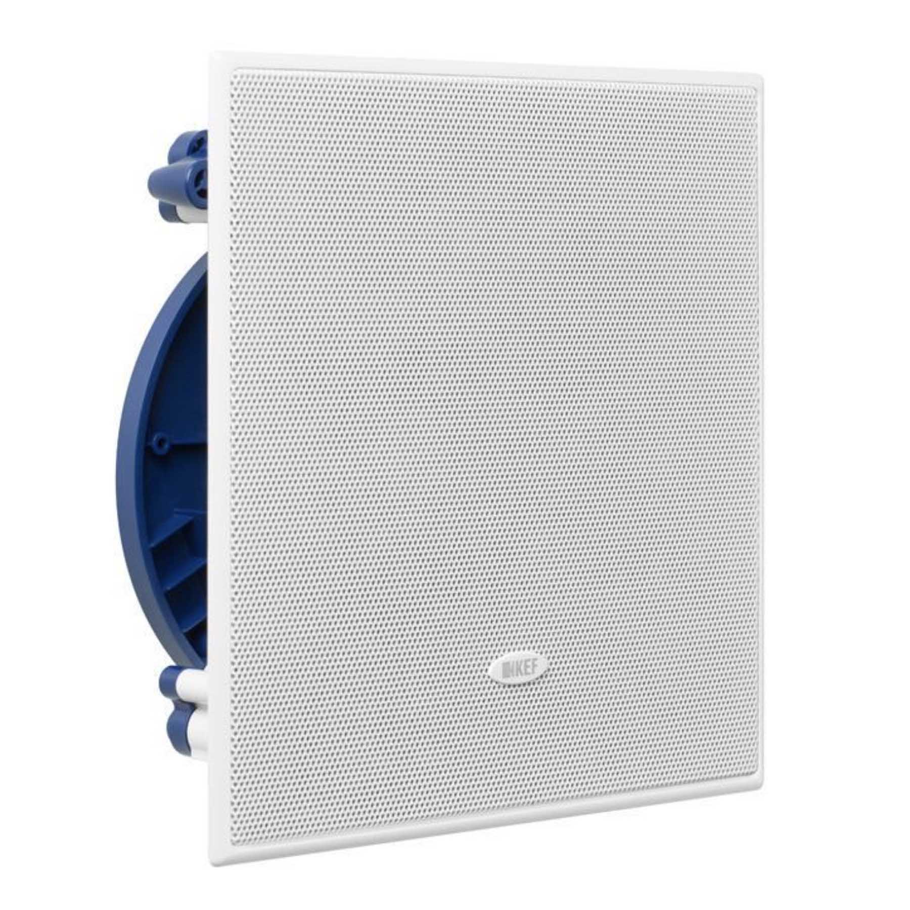 Angle view of KEF Ci160.2CS In-Wall Speaker with grille
