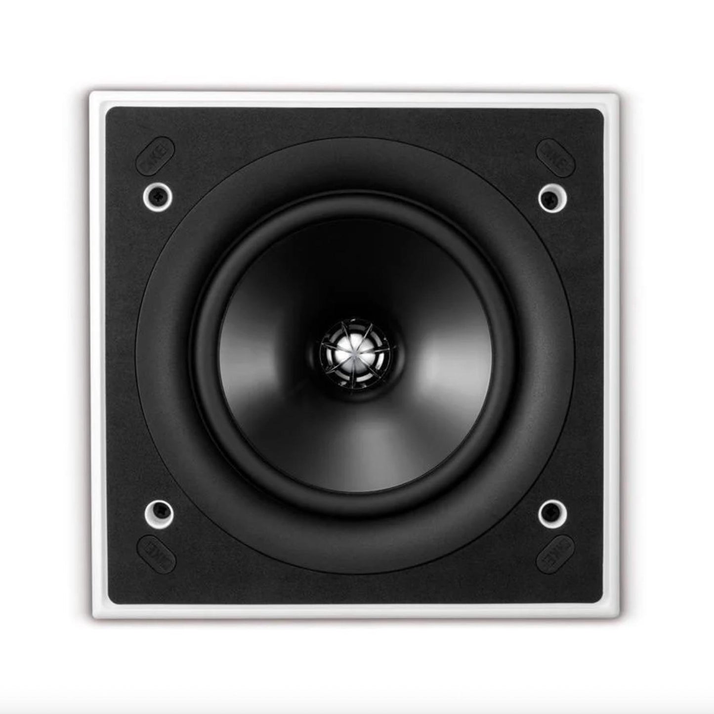 Front view of KEF Ci160QS In-Wall Speaker with no grille