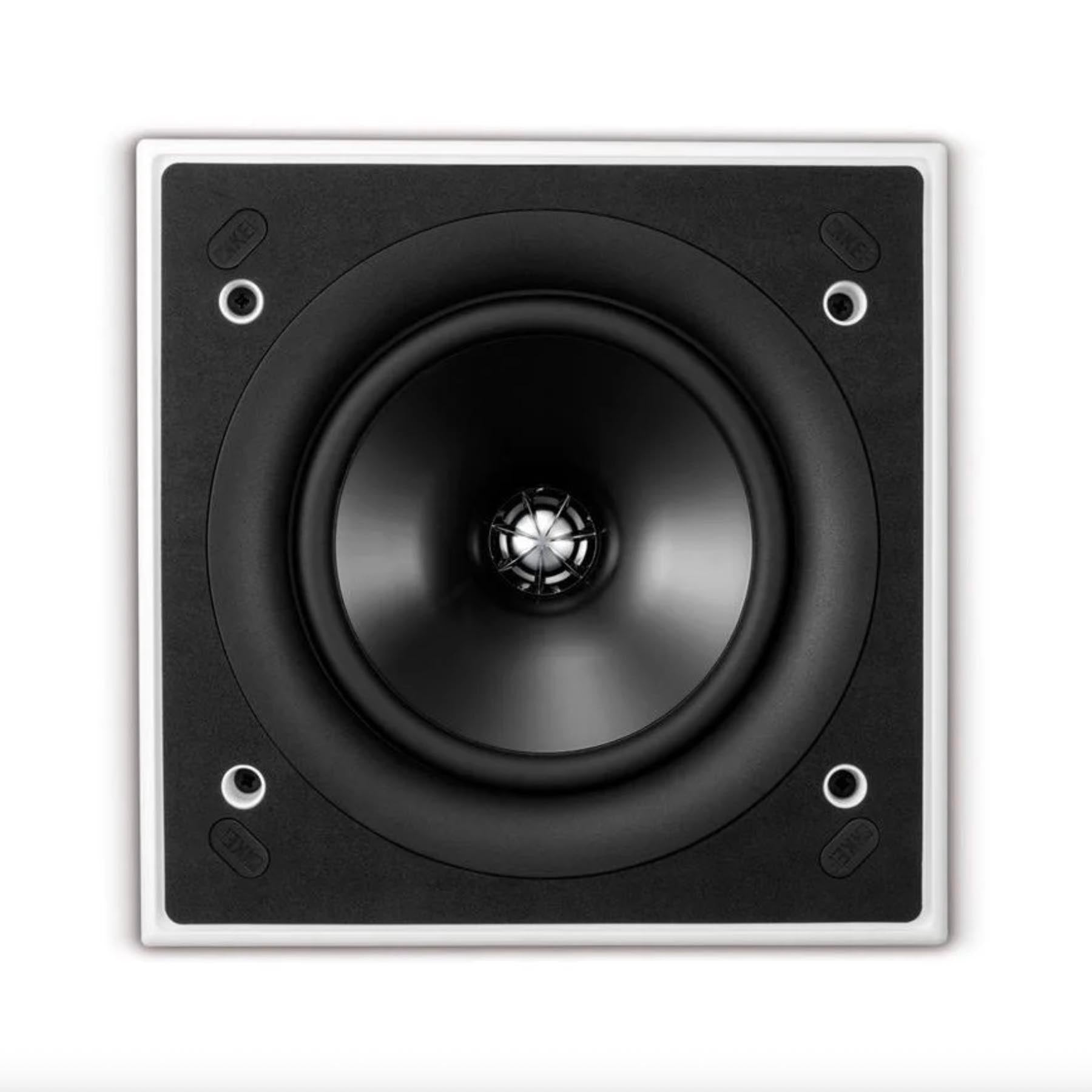 Front view of KEF Ci160QS In-Wall Speaker with no grille
