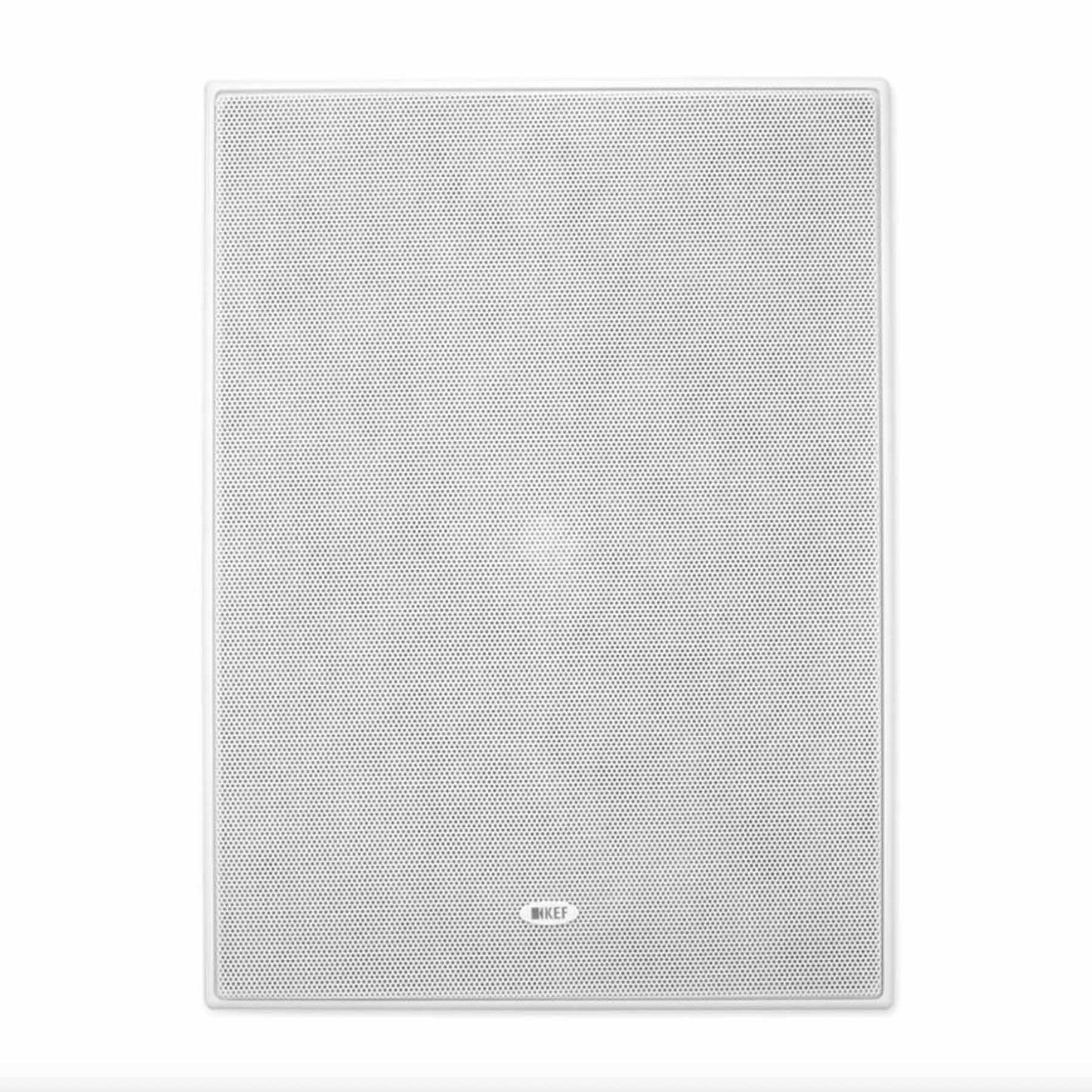 Front view of KEF Ci200QL In-Wall Speaker with grille on