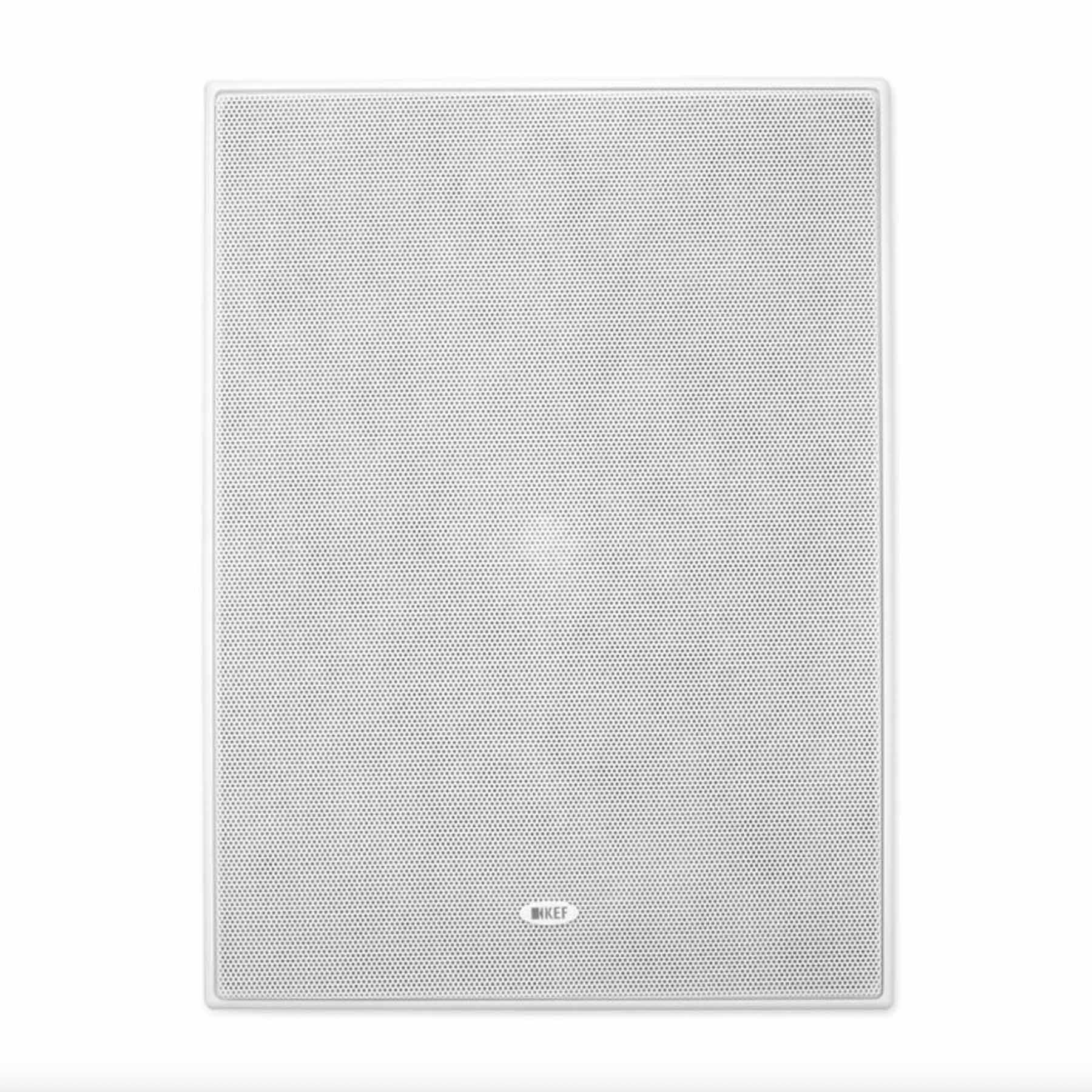 Front view of KEF Ci200QL In-Wall Speaker with grille on