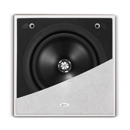 KEF Ci200QS In-Wall Speaker showing half a grille