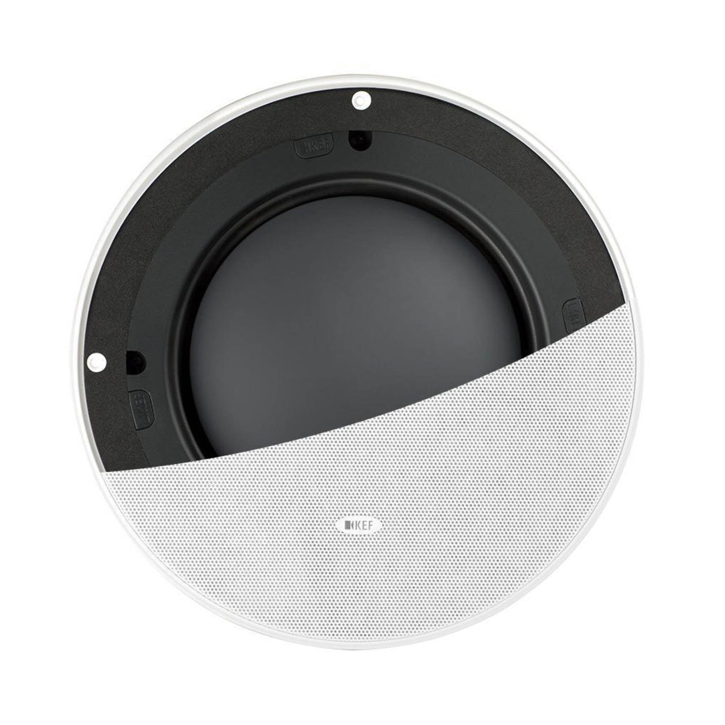 KEF Ci200TRb Custom Install Subwoofer showing half the grille
