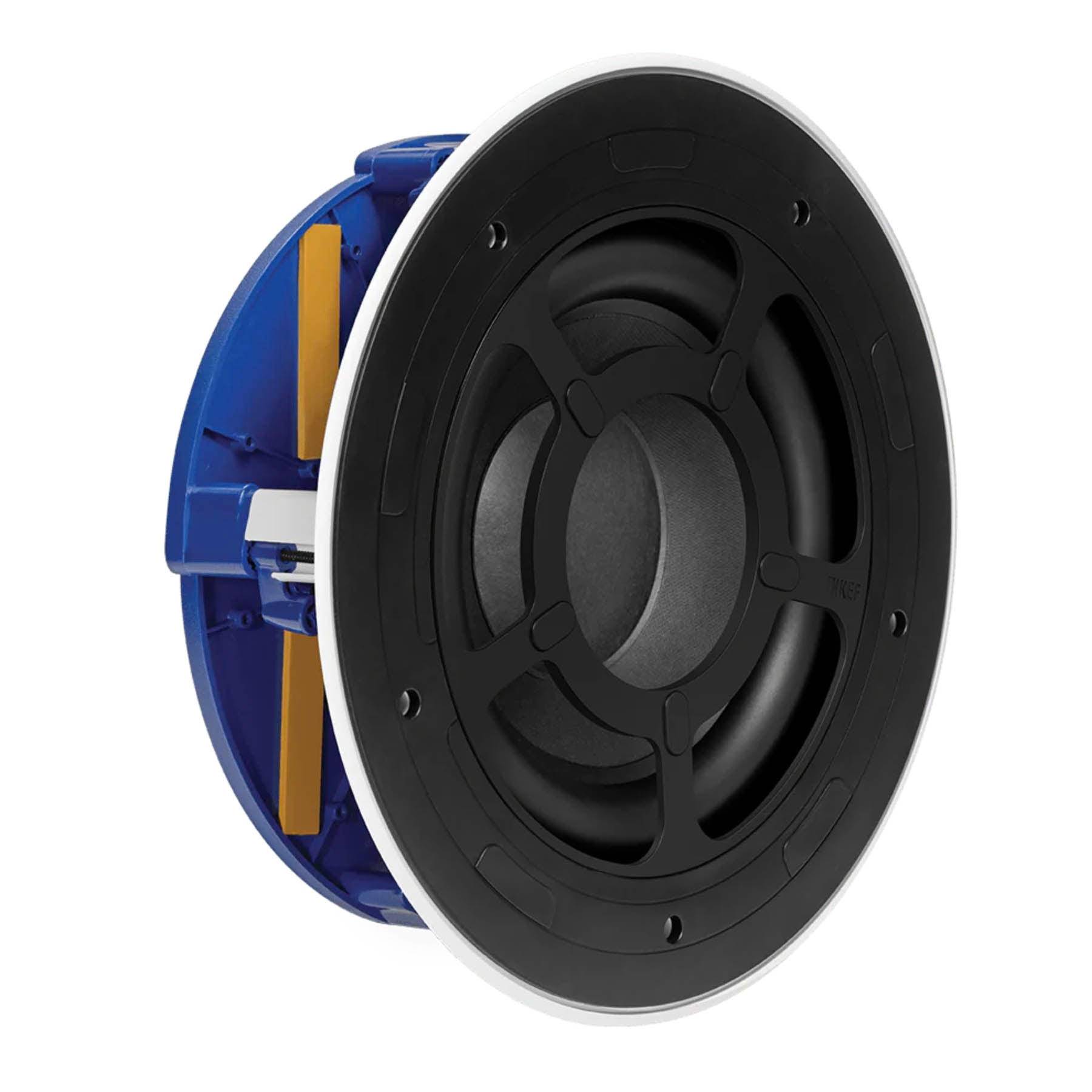 Angle of KEF Ci250RRb-THX Custom Install Subwoofer no grille