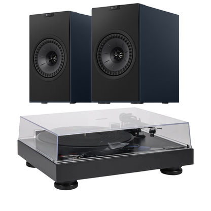 KEF Coda W AT-LP8X Turntable System in blue