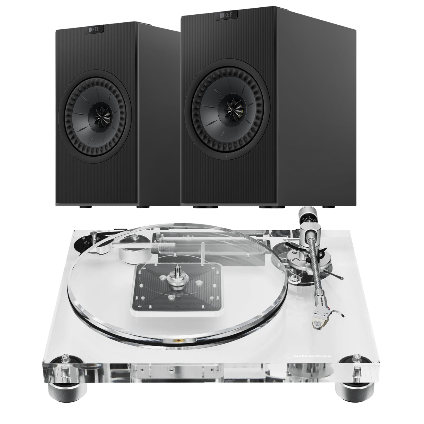 KEF Coda W AT-LPA2 Turntable System in Titanium