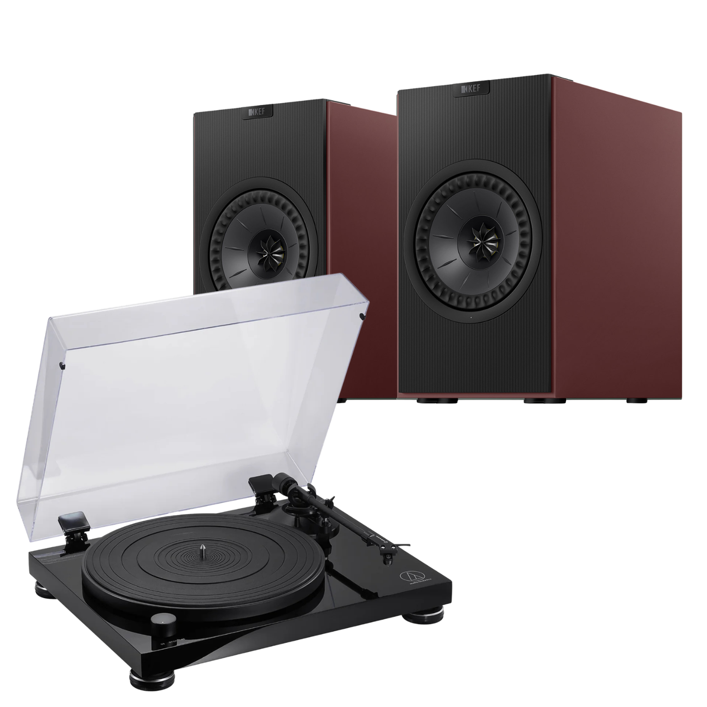KEF Coda W AT-LPW50PB Turntable System
