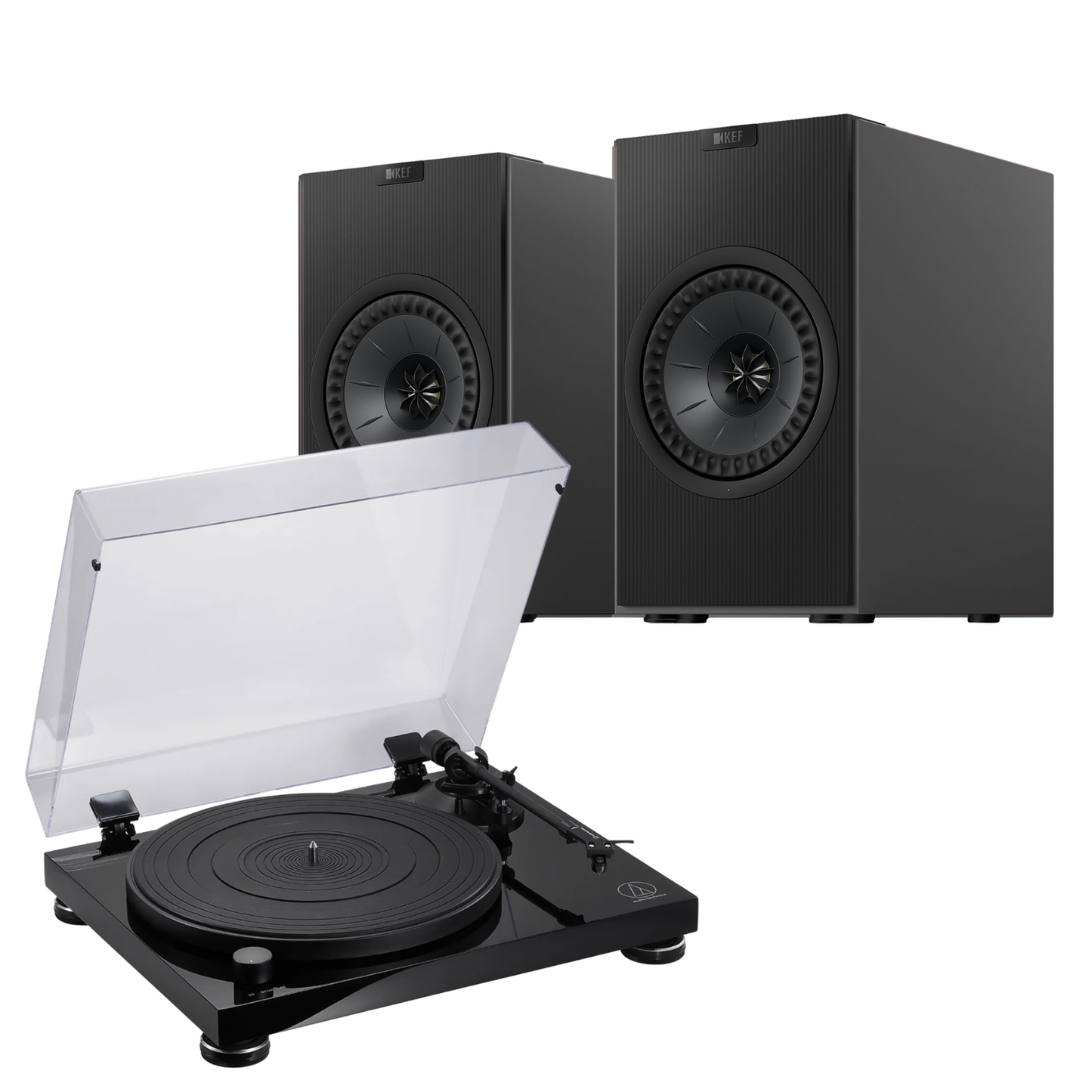 KEF Coda W AT-LPW50PB Turntable System