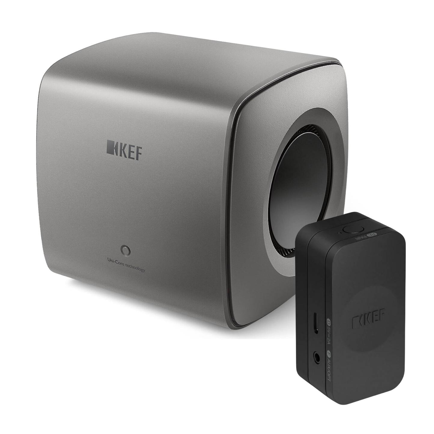 KEF KC62 Subwoofer + KW2 RX Receiver in Grey