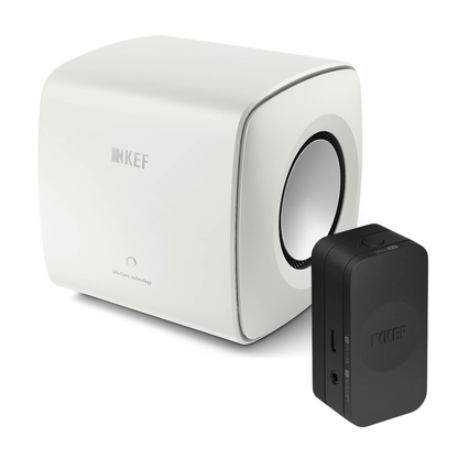 KEF KC62 Subwoofer + KW2 RX Receiver in white