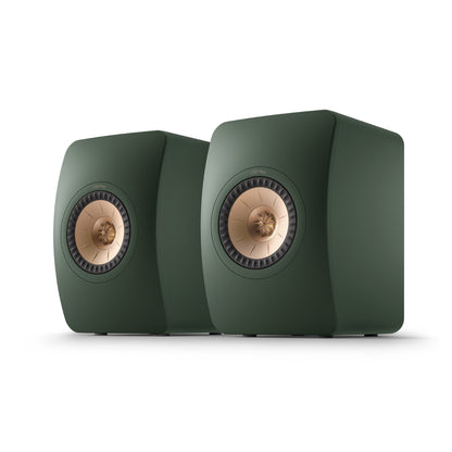 Pair of KEF LS50 Meta Bookshelf Speakers in Moss Green finish