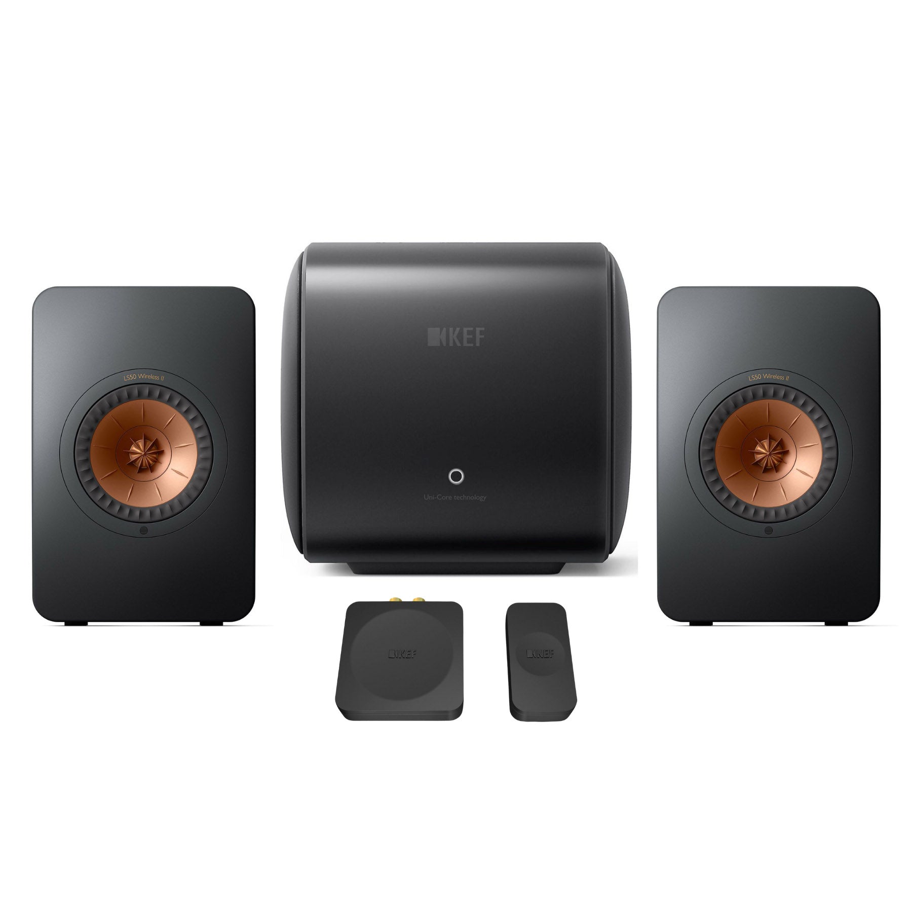 KEF LS50 Wireless II KC62 Wireless Subwoofer Carbon Black Carbon Black