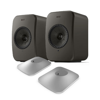 KEF LSX II LT Wireless Speakers + P1 Desk Pads