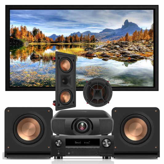 Klipsch Denon In-Wall Home Cinema System on white background