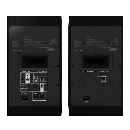 Back view of Klipsch The Nines II Powered Speakers in black