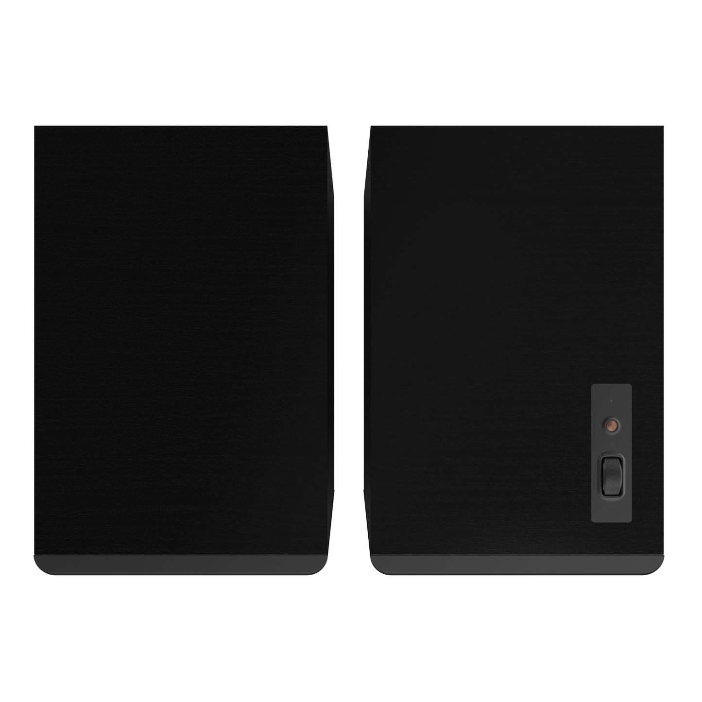 Top view of Klipsch The Nines II Powered Speakers with control dials