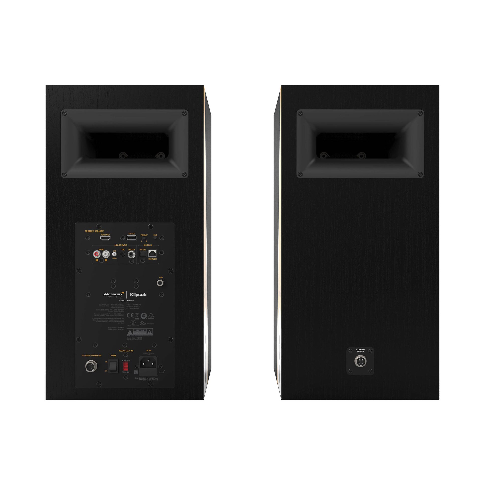 Klipsch The Nines Powered Bookshelf Speakers McLaren Special Edition - Rear