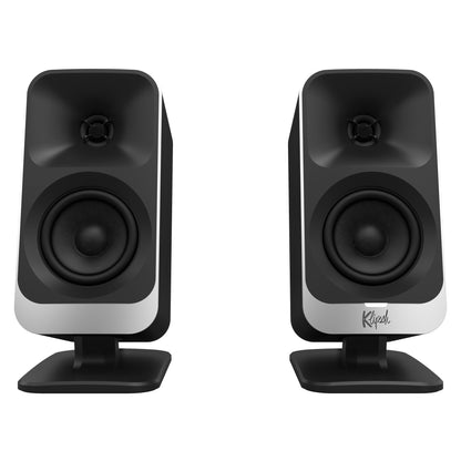 Front view of Klipsch ProMedia Lumina Computer Speakers on white background