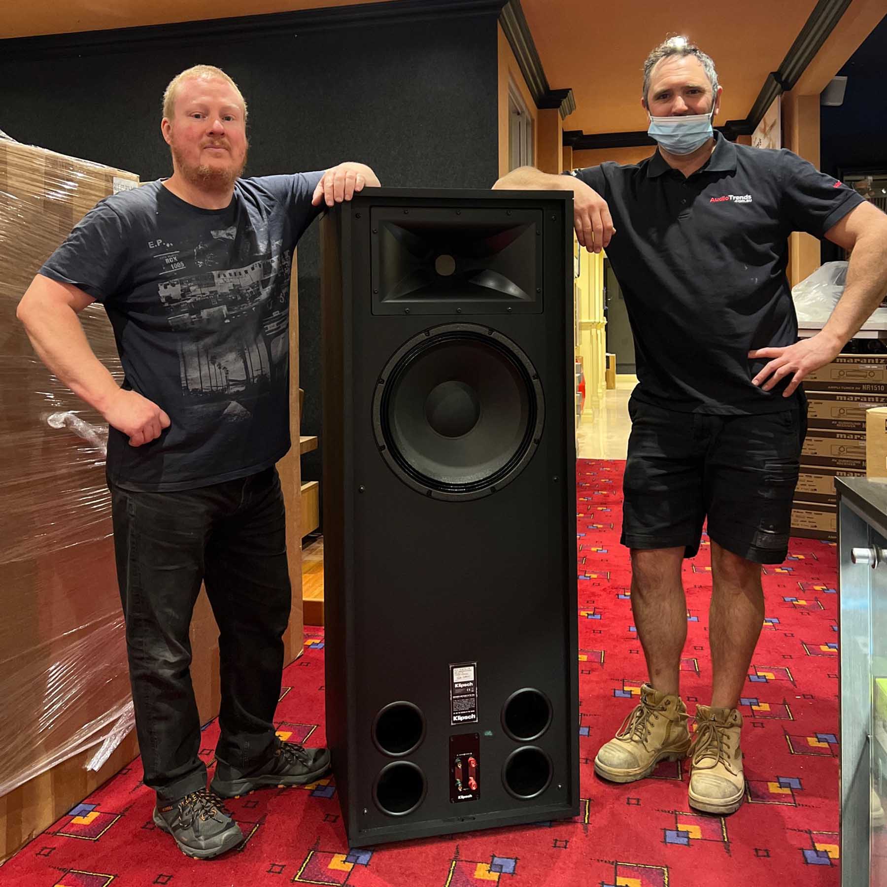 Simon & Daniel After They Have Unboxed 1 Speaker! They Are Huge.