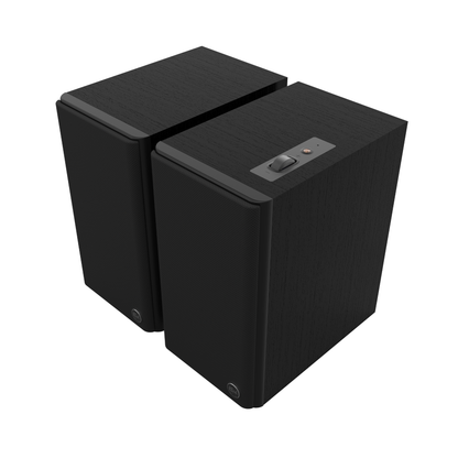 Angle view of Klipsch The Fives II Powered Speakers in black