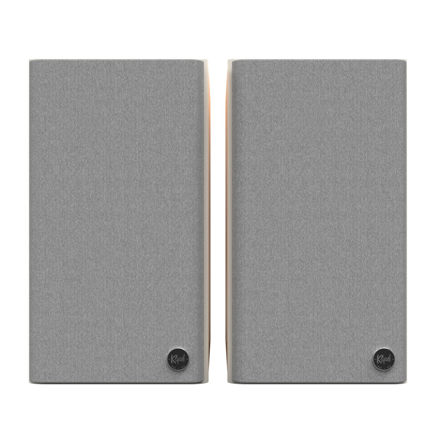 Pair of Klipsch The Fives II Powered Speakers with grilles on